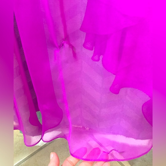 Sz 10 Cassandra Stone Mac Duggal Purple Beaded Prom Homecoming Pageant gown NWT - Picture 7 of 7